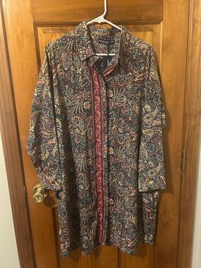 Mexicali Blues Sona Patterned Button Up Kurta Tunic Multicolor Paisley
Size M/L